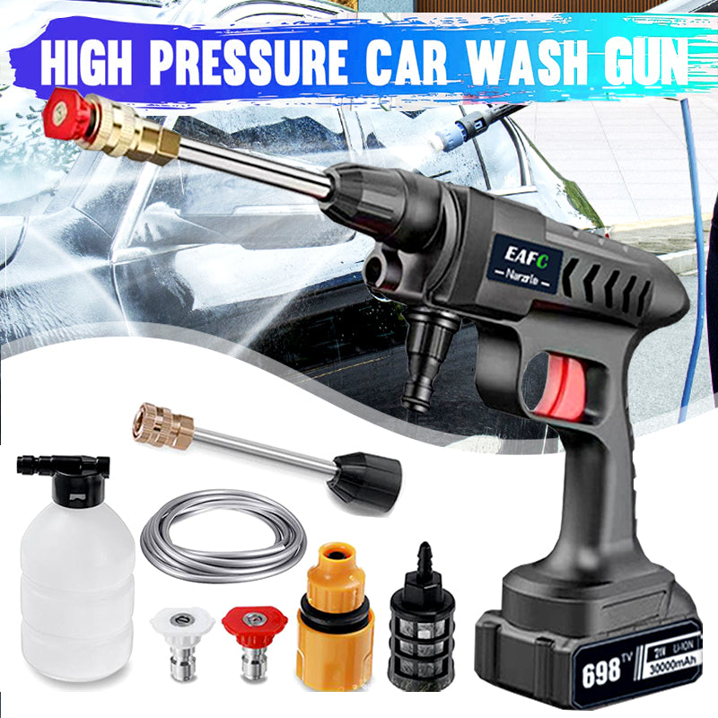 CAR & MOTORCYCLE WASH WATER GUN WITH BATTERY